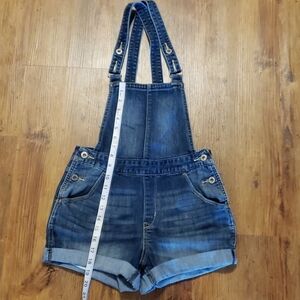 Denizen Levi overall shorts faded blue wash
